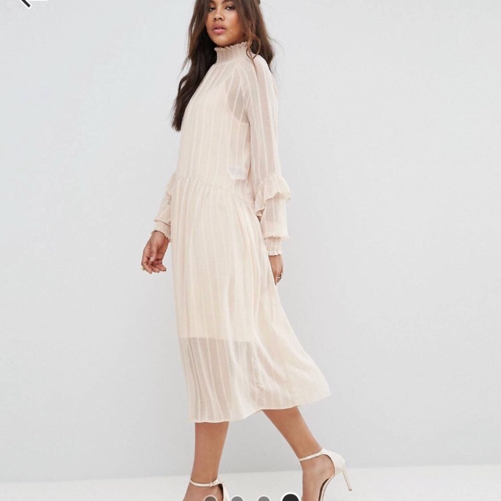 ASOS Y.A.S. Tall Ruffle Detail Smock Dress